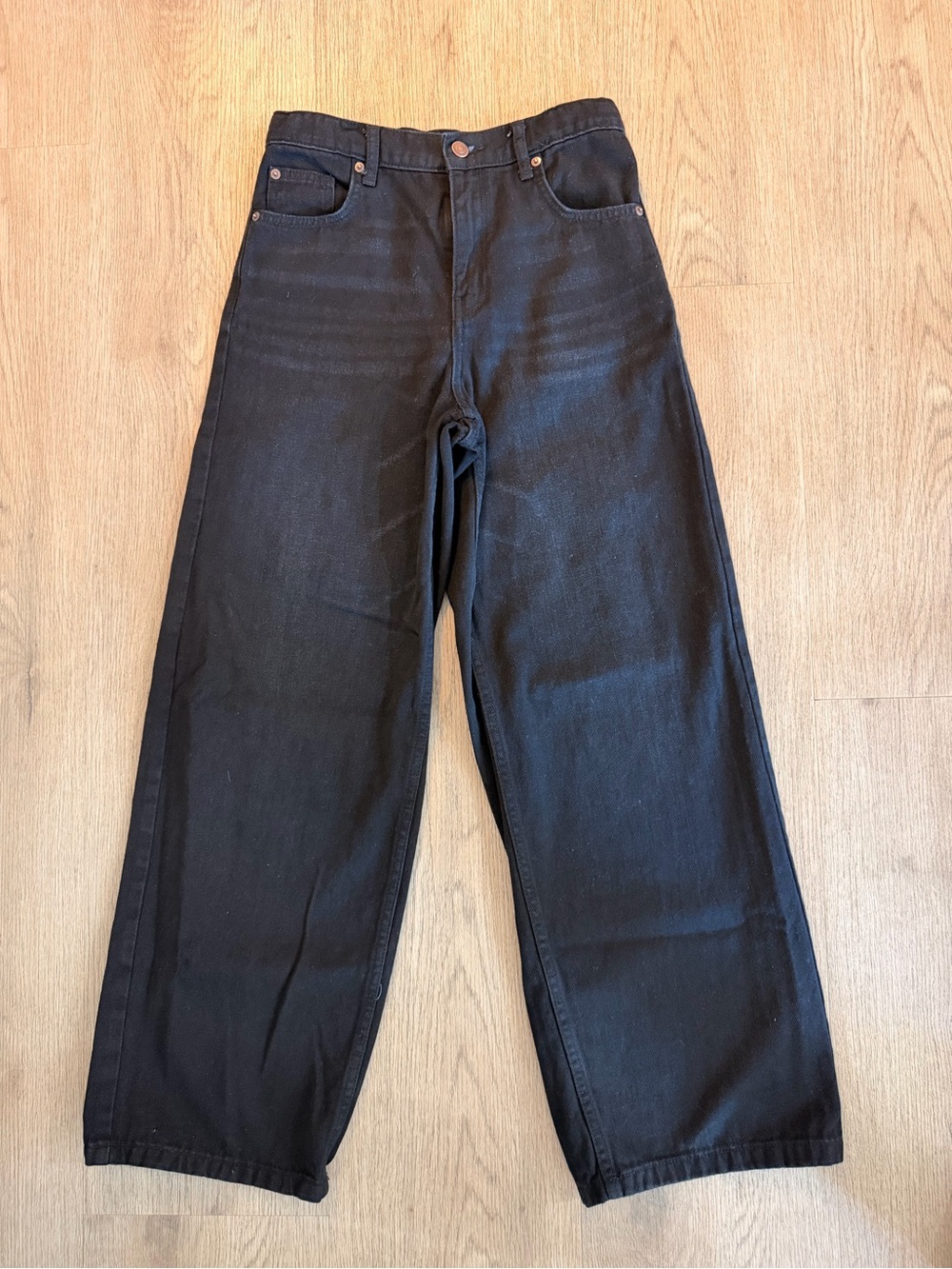 Zara Black Wide-Leg Kids Jeans